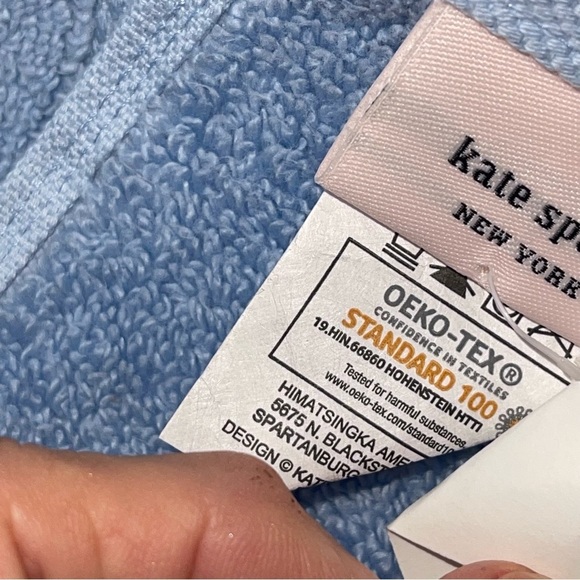 Kate Spade New York Dusty Blue Bath Towel Set of 2 NWT - Picture 5 of 9